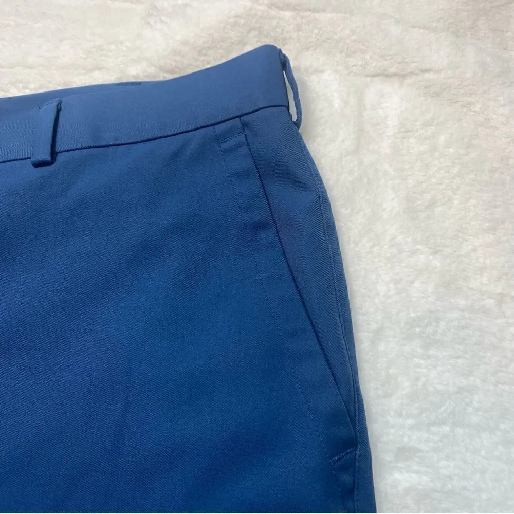 Peter Millar Wicking Blue Flat Front Shorts Size 42